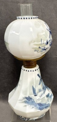 Delft Miniature Oil Lamp by Pairpoint Glass Co. - 3