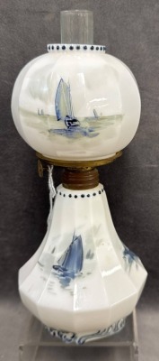 Delft Miniature Oil Lamp by Pairpoint Glass Co. - 4