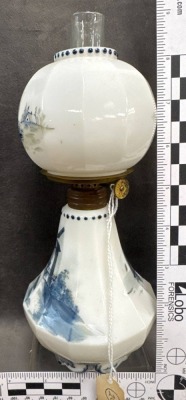 Delft Miniature Oil Lamp by Pairpoint Glass Co. - 5