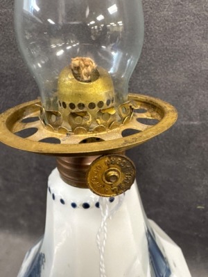 Delft Miniature Oil Lamp by Pairpoint Glass Co. - 6