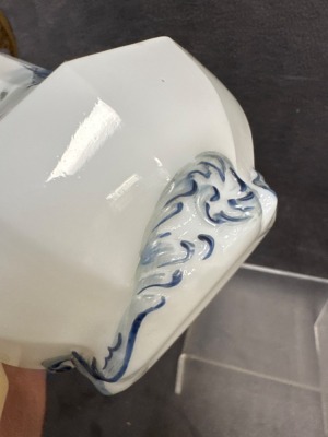 Delft Miniature Oil Lamp by Pairpoint Glass Co. - 7