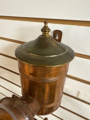 Copper and Glass Wall-Mounted Oil Lamp - 10