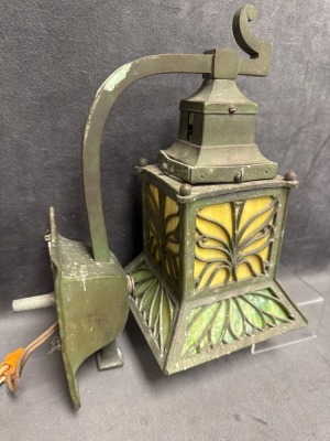 Bradley and Hubbard Slag Glass Wall Sconce - 3