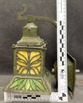 Bradley and Hubbard Slag Glass Wall Sconce - 7