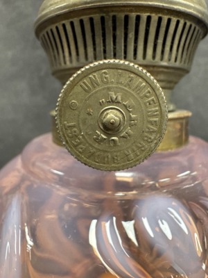 Early 20th Century Milk Glass Oil Lamp - 10
