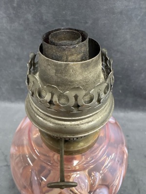 Early 20th Century Milk Glass Oil Lamp - 11