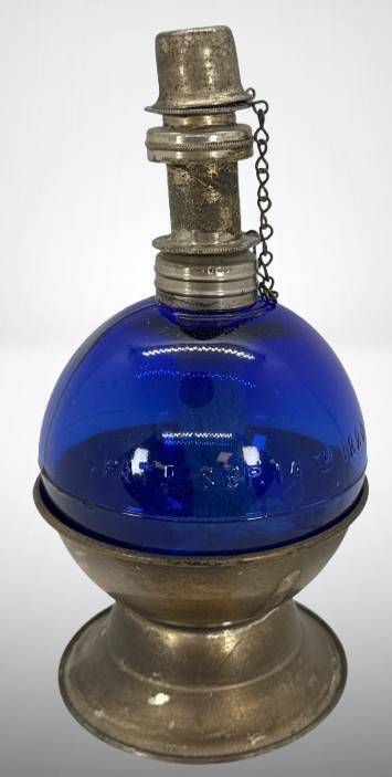 Jeweler's/Watchmaker's Cobalt Blue Glass Alcohol Lamp
