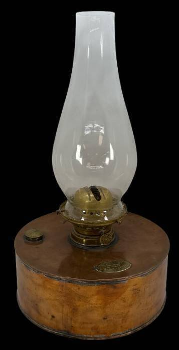 Copper Oil Lamp by G.F. Hackney