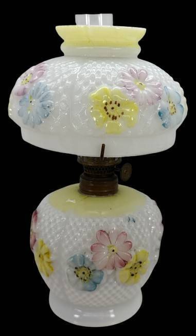 Consolidated Glass Co. Cosmos Oil Lamp