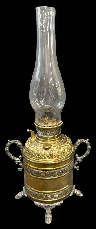Bradley & Hubbard Brass Oil Lamp (1886)