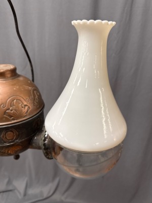 Dual Burner Angle Lamp with Florals - 3