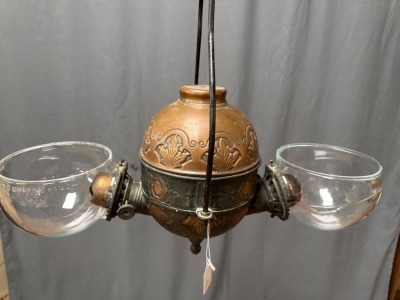 Dual Burner Angle Lamp with Florals - 6