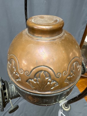 Dual Burner Angle Lamp with Florals - 8