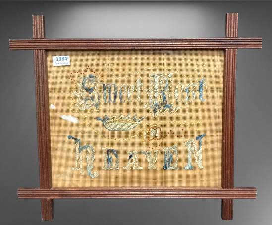 19th Century Punch Paper Needlepoint Sample