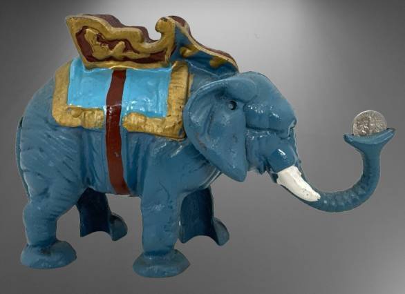 Cast Iron Elephant Mechanical Bank