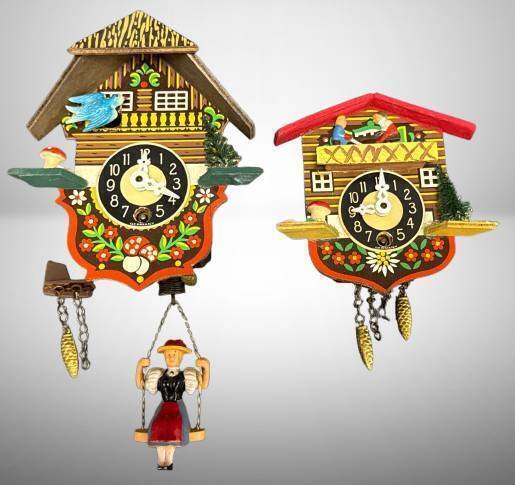 West German Chalet Clocks