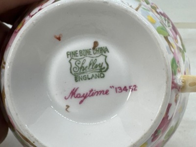 Shelley Chintz Teacup and Saucer Sets, Melody & Maytime - 10