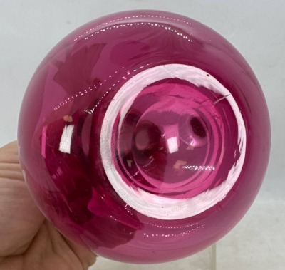 Mary Gregory-Style Cranberry Cruet - 5