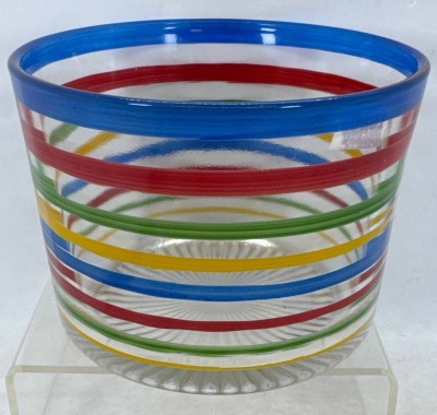 1950's Fiestaware Striped Ice Bucket - 3