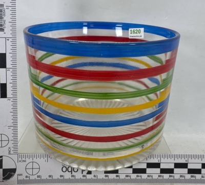1950's Fiestaware Striped Ice Bucket - 4