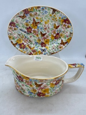 Wade Butterfly Gravy Boat with Underplate - 2