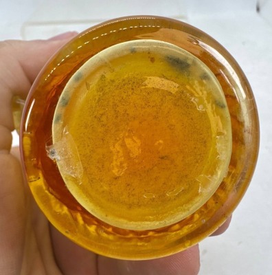 Amberina Glass Owl Creamer - 8