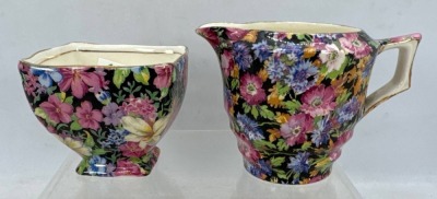 Royal Winton Chintz Creamer and Sugar Bowl