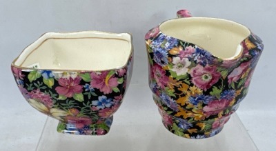 Royal Winton Chintz Creamer and Sugar Bowl - 2