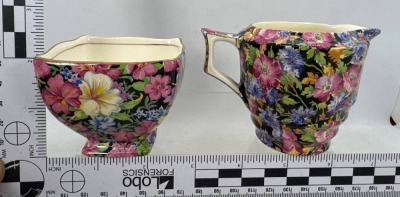 Royal Winton Chintz Creamer and Sugar Bowl - 3