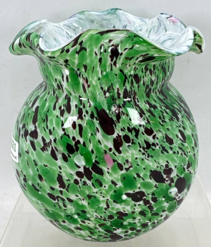 Cased End-of-Day Glass Vase