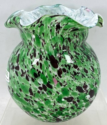 Cased End-of-Day Glass Vase