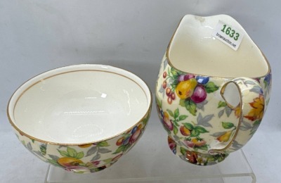 Royal Winton Creamer and Sugar Bowl Set - 4