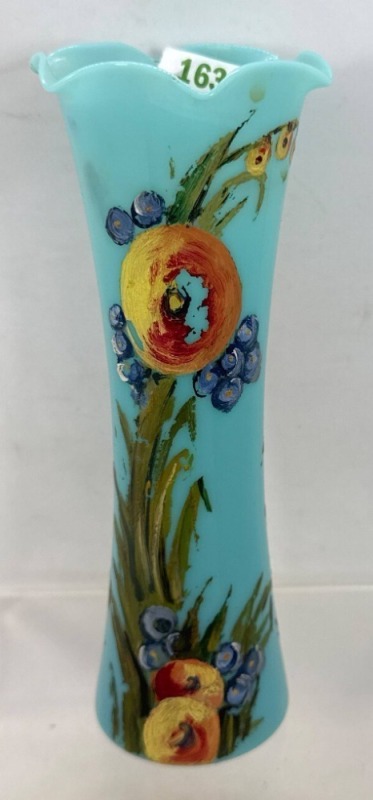 Victorian Bristol Glass Enamel Vase