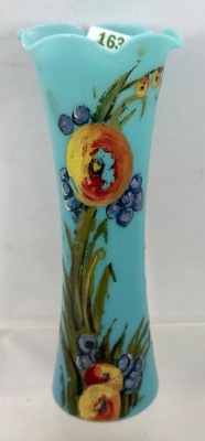 Victorian Bristol Glass Enamel Vase