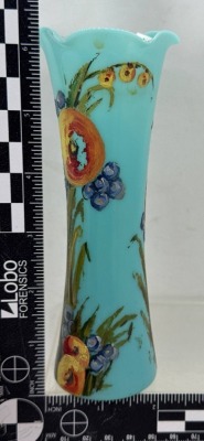 Victorian Bristol Glass Enamel Vase - 4