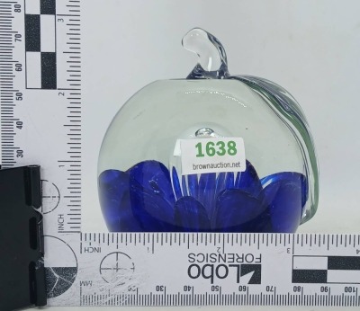 St. Clair Art Glass Apple Paperweight - 8