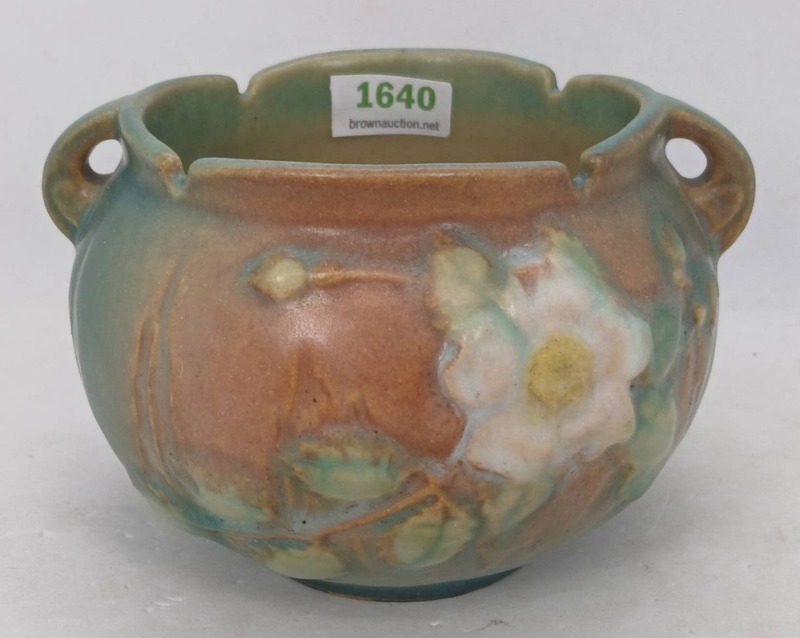 Roseville White Rose 653-3" Jardiniere