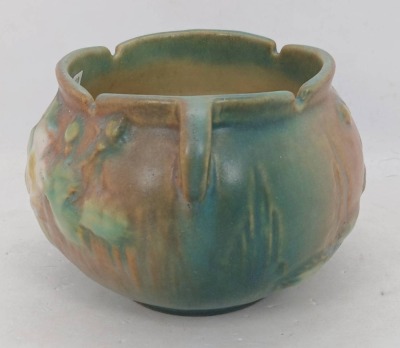 Roseville White Rose 653-3" Jardiniere - 4