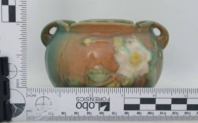 Roseville White Rose 653-3" Jardiniere - 7
