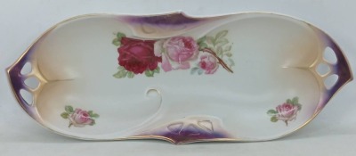 Mrkd. Germany Relish Dish with Roses