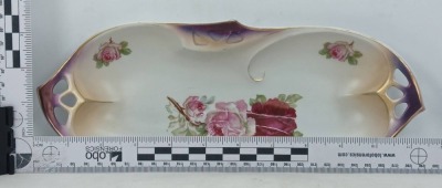 Mrkd. Germany Relish Dish with Roses - 6