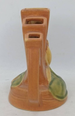 Roseville Water Lily No. 48 Flower Frog, Brown - 4