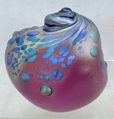 Signed 1989 Maytum Studios Art Glass Paperweight - 4