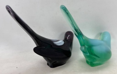 (2) Fenton Art Glass Bird of Happiness figures - 4