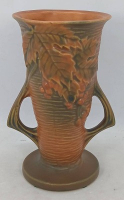 Roseville Bushberry 30-6" Vase, Brown - 3