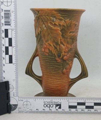 Roseville Bushberry 30-6" Vase, Brown - 6