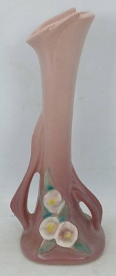 Roseville Mock Orange 979-7" Bud Vase, Pink