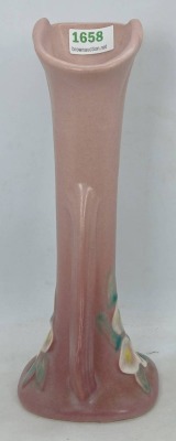 Roseville Mock Orange 979-7" Bud Vase, Pink - 4
