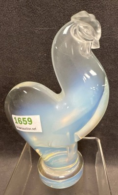 Signed Lalique Collectors Society Rooster Figurine