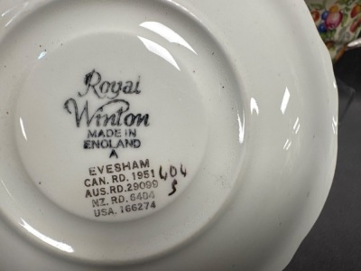 Royal Winton Beeston and Evesham Cup and Saucer Sets - 5